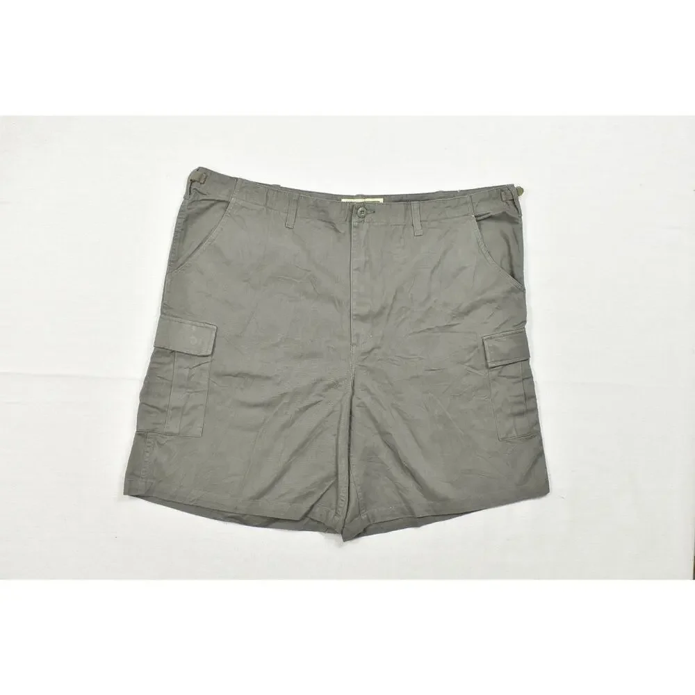 Cabela's Outdoors Men's Size 48 Cargo Shorts Gray 100% Cotton Heavy Duty Utility